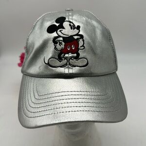 Mickey Mouse Disney Silver Baseball Hat Adjustable HT6151C